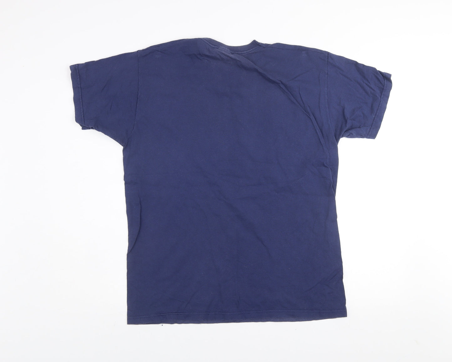 Fruit of the Loom Men's Blue Cotton Graphic Print T-Shirt M