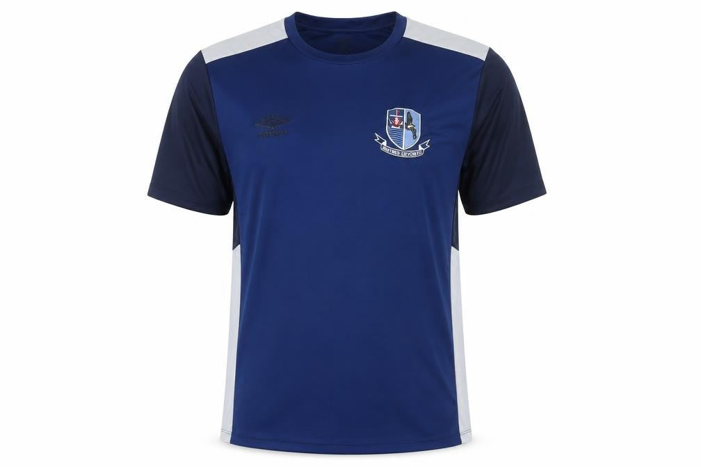 Umbro Men's Blue Colourblock Athletic Football T-Shirt M