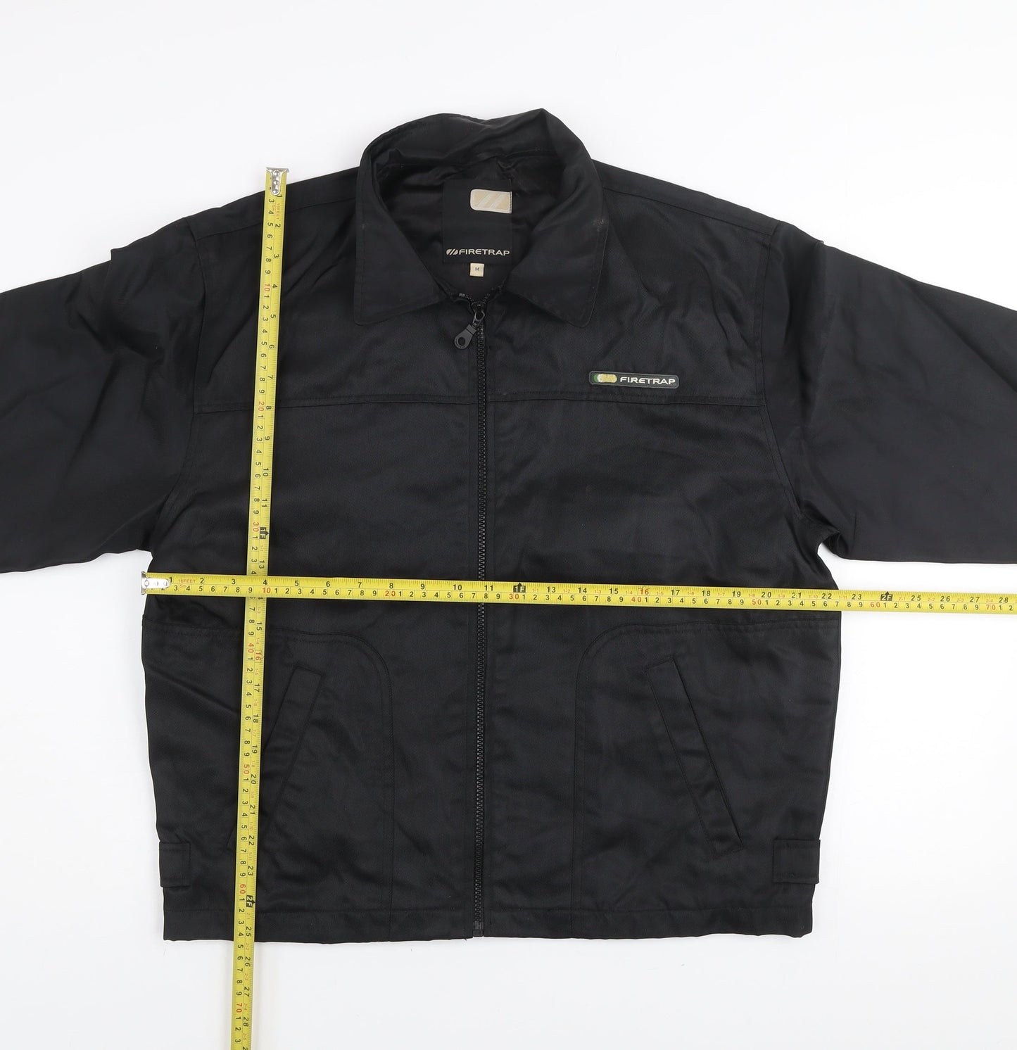 Firetrap Men's Black Nylon Full Zip Basic Jacket Size M