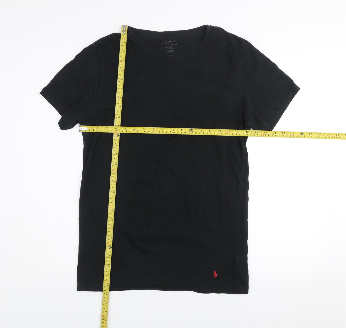 Ralph Lauren Men's Black XL Stretch Cotton Crew Neck T-Shirt