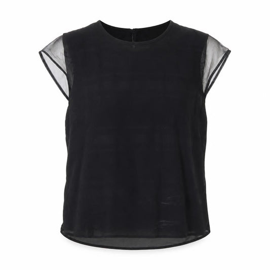 Coast Women's Black Sleeveless Crew Neck Viscose Blouse UK 10