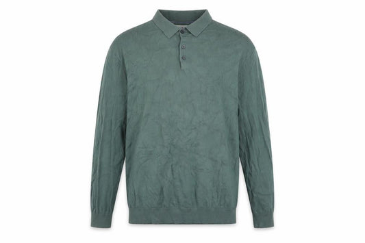 Next Men’s Green Collared Henley Cotton Jumper XL