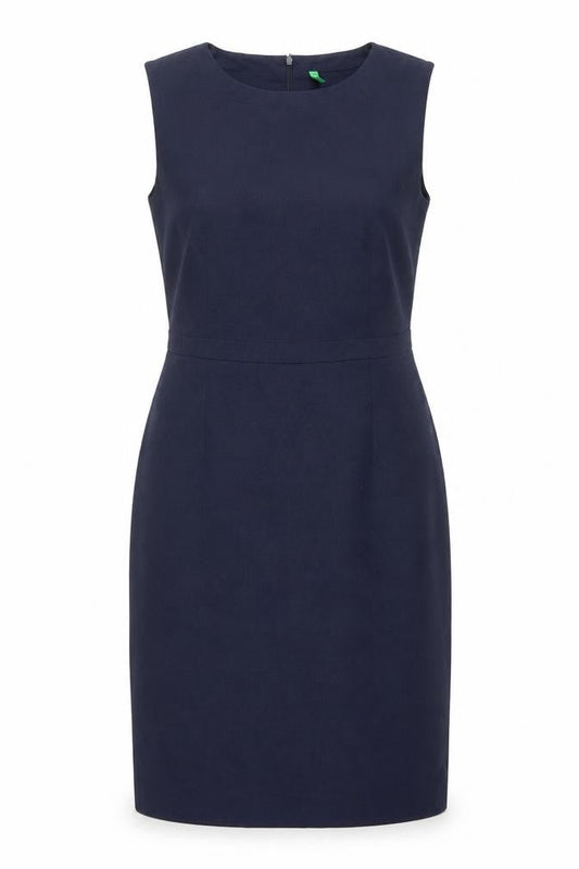 United Colors of Benetton Women's Blue Sleeveless Sheath Dress Size 12