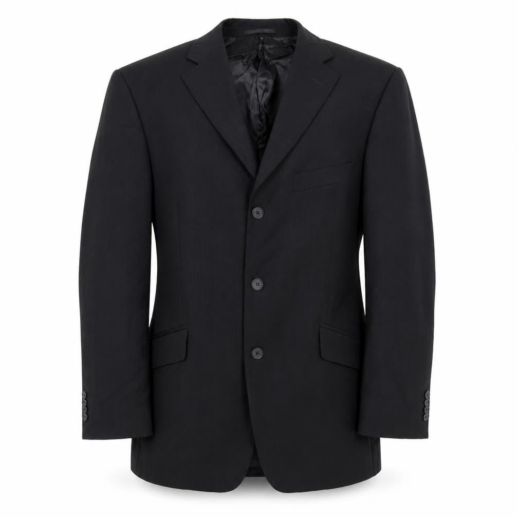 Father & Sons Men's Black Wool Cashmere Suit Jacket Size 54 Regular