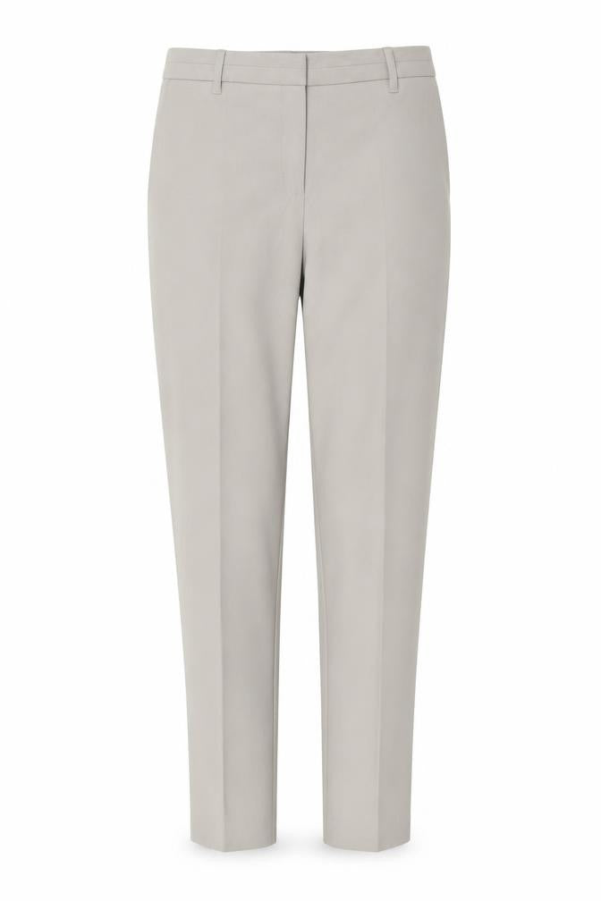 Gallery Women Beige Size 12 Straight Leg Polyester Blend Trousers