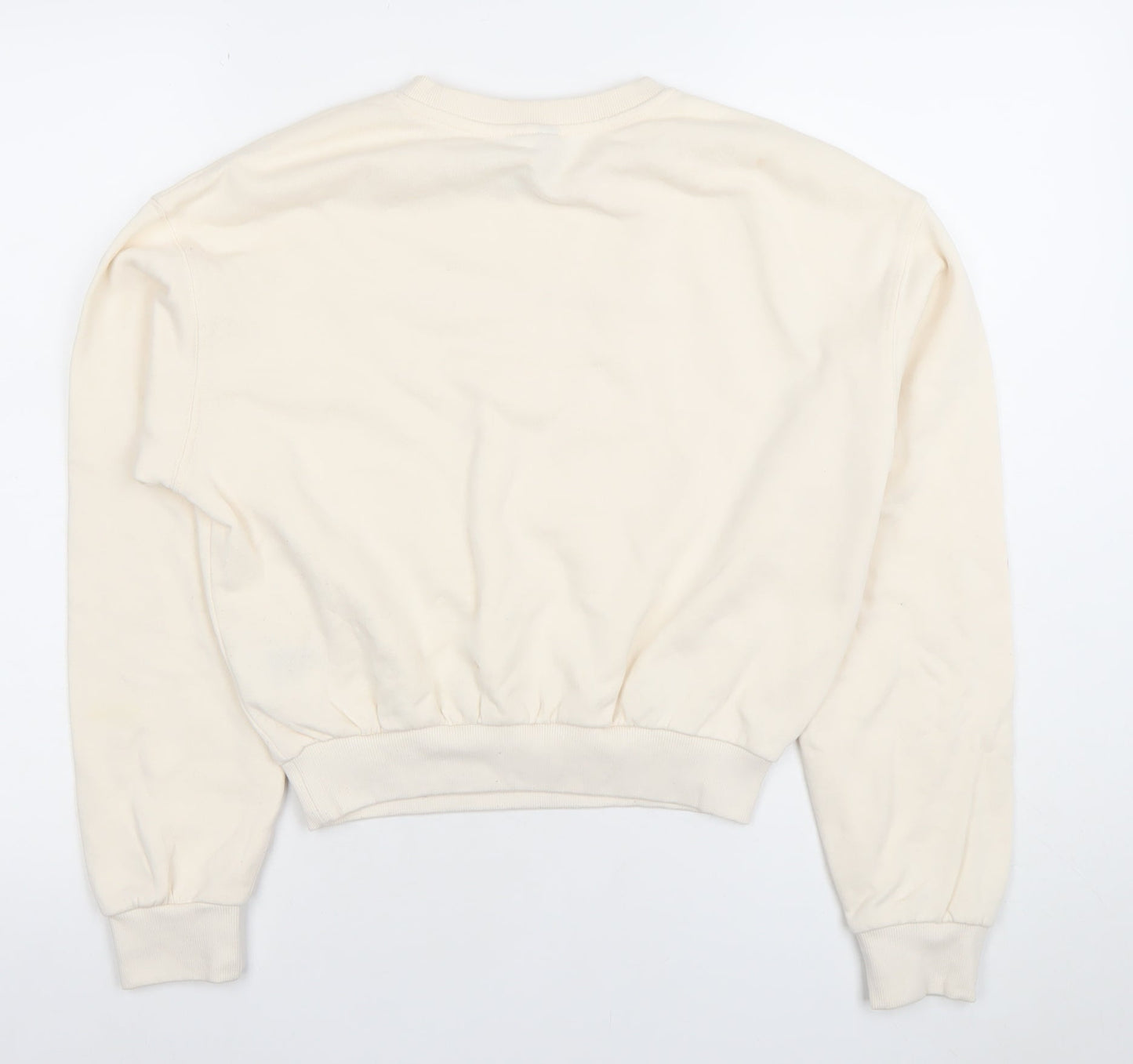DIVIDED Women Beige XS Pullover Crew Neck Sweatshirt