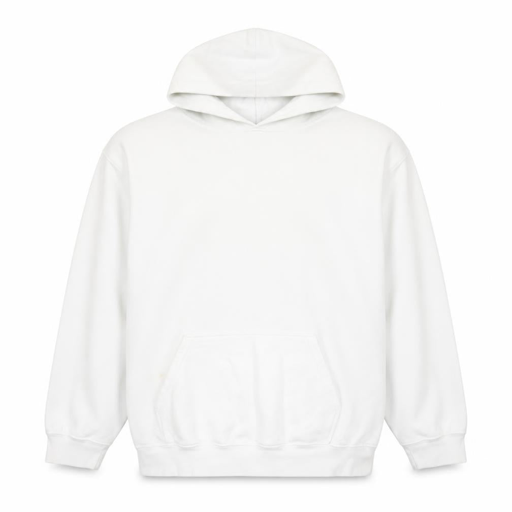 boohooMAN Men's White Graphic Print Pullover Hoodie Size M