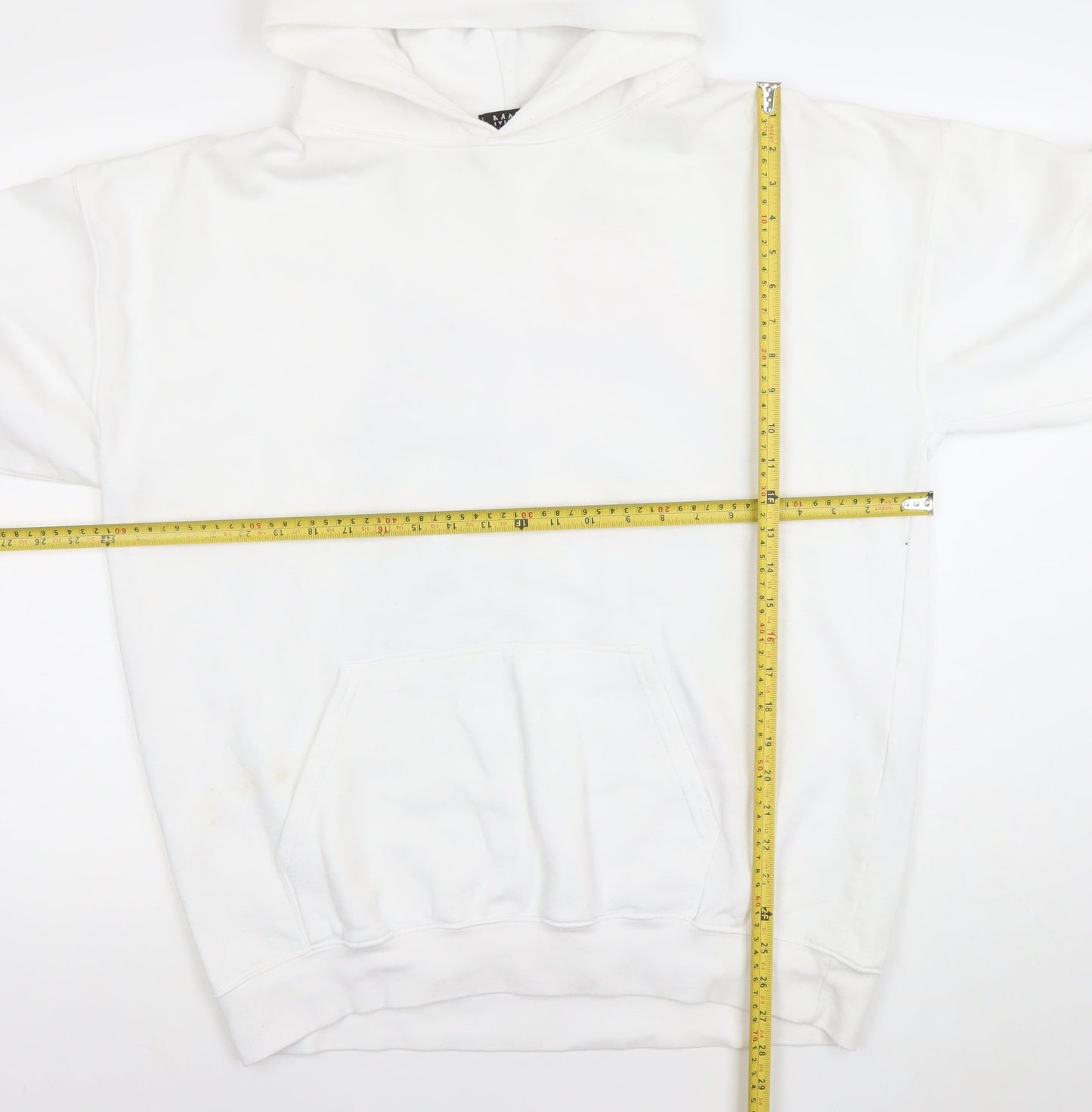 boohooMAN Men's White Graphic Print Pullover Hoodie Size M
