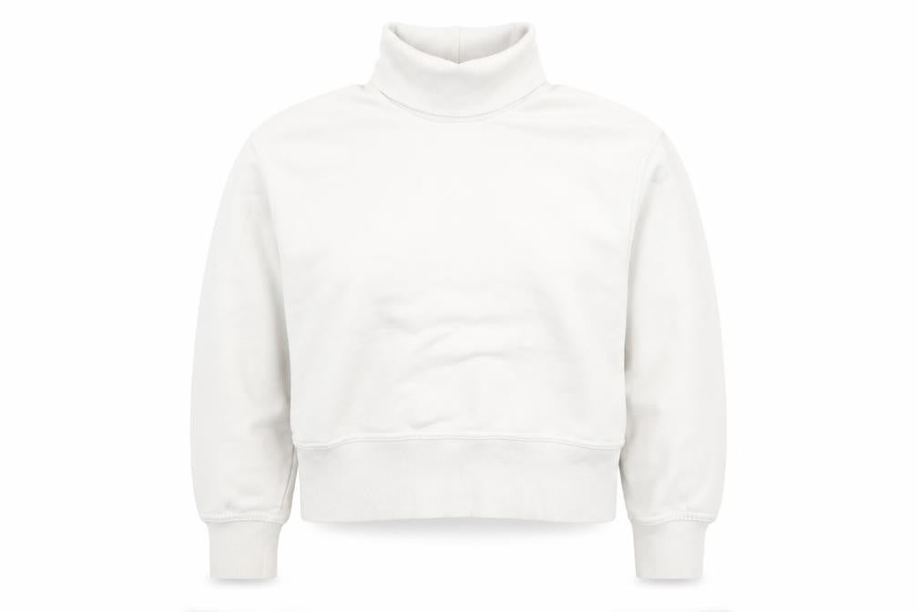 Zara Women Beige High Neck Pullover Sweatshirt Size S