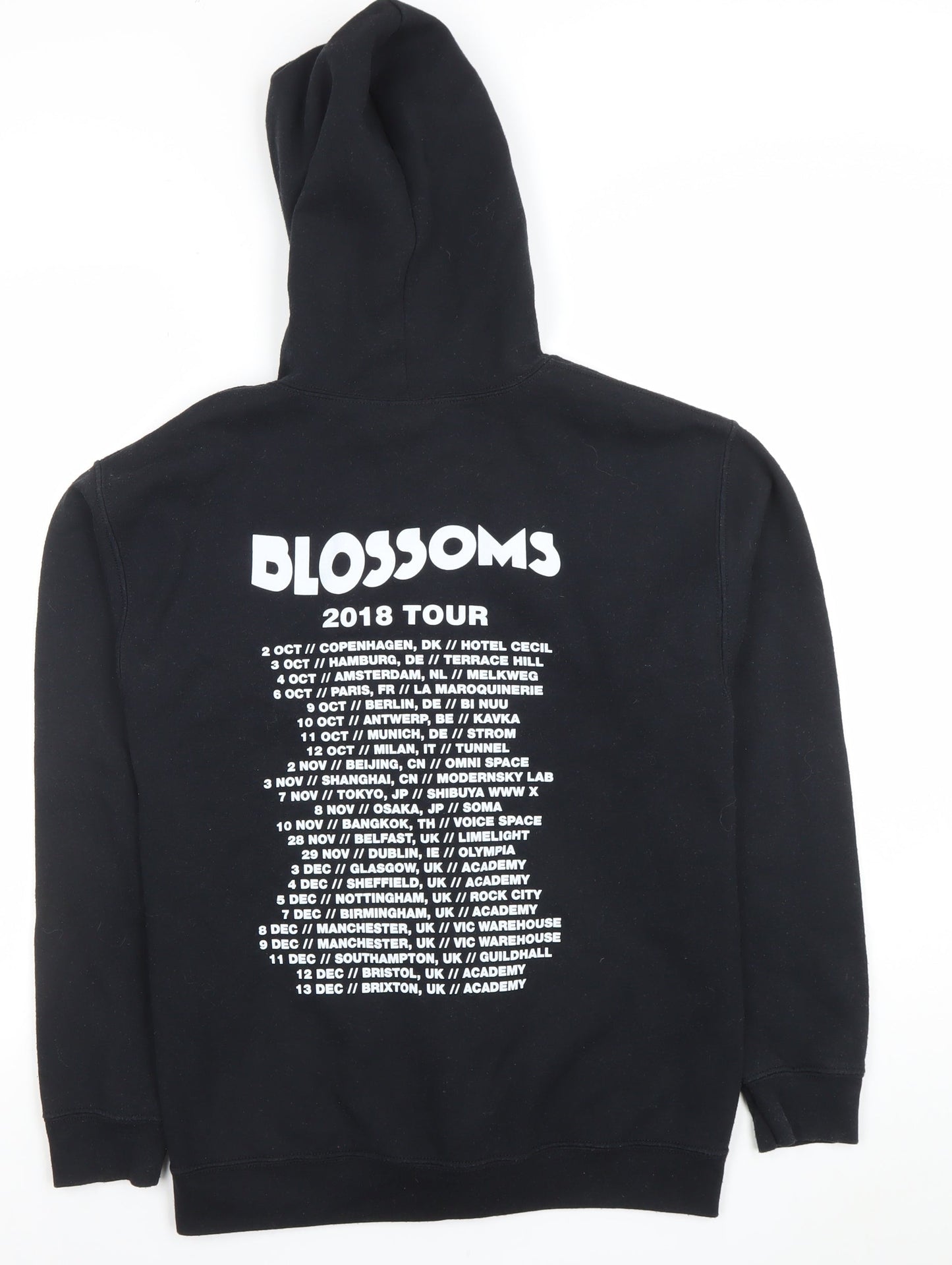 Gildan Women's Black Blossoms 2018 Tour Full Zip Hoodie Size S