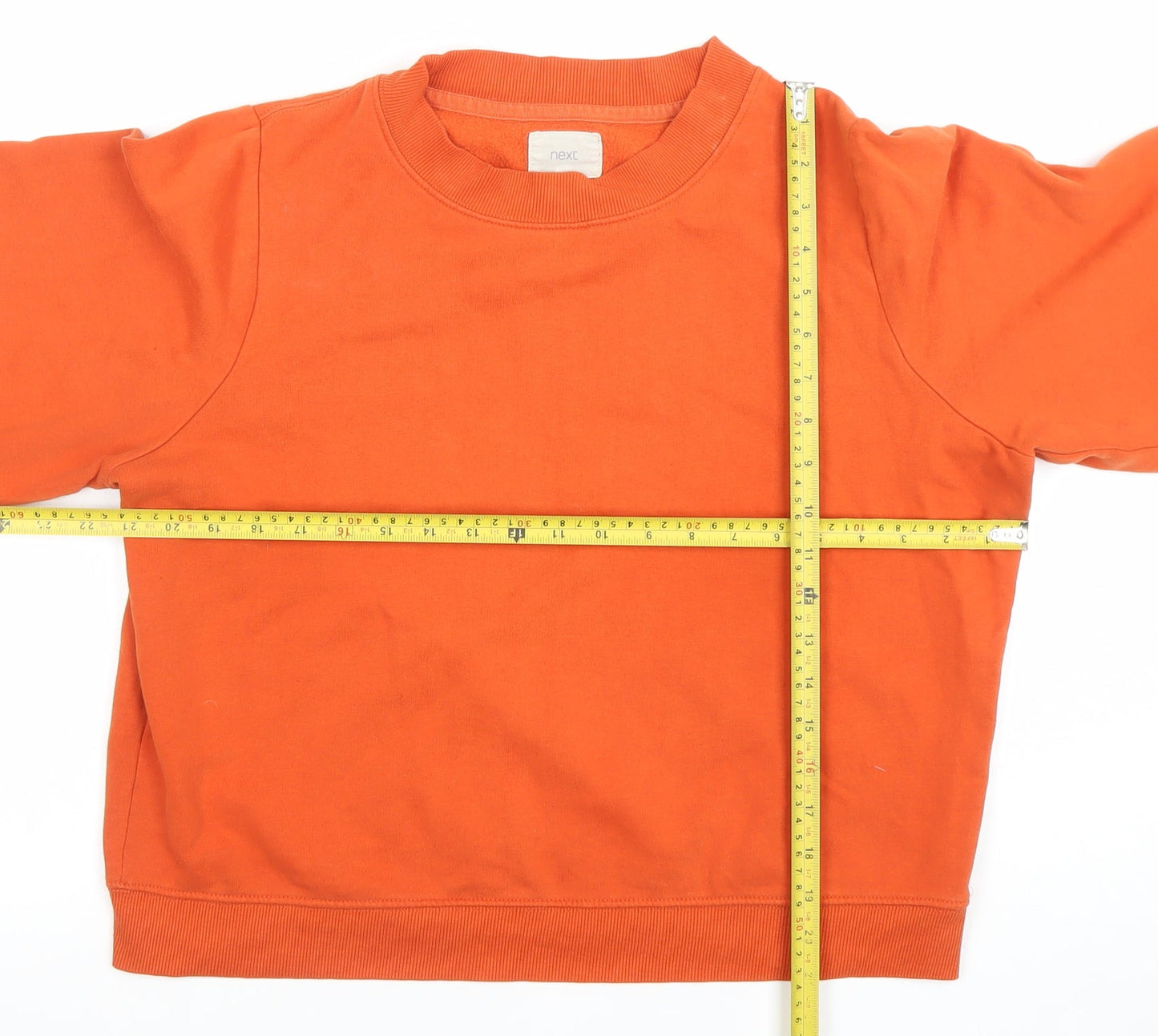 Next Women's Orange Crew Neck Long Sleeve Sweatshirt UK 8