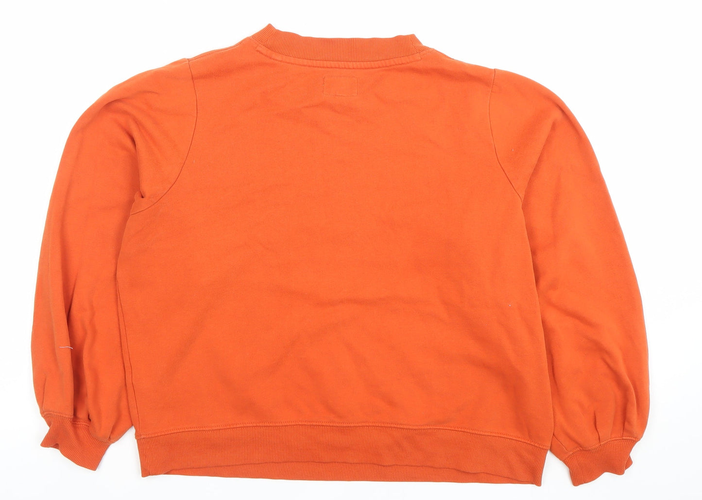 Next Women's Orange Crew Neck Long Sleeve Sweatshirt UK 8