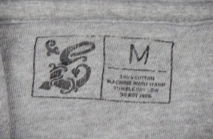 Men’s Grey Pullover Hoodie M Regular Fit Cotton Blend Graphic Print