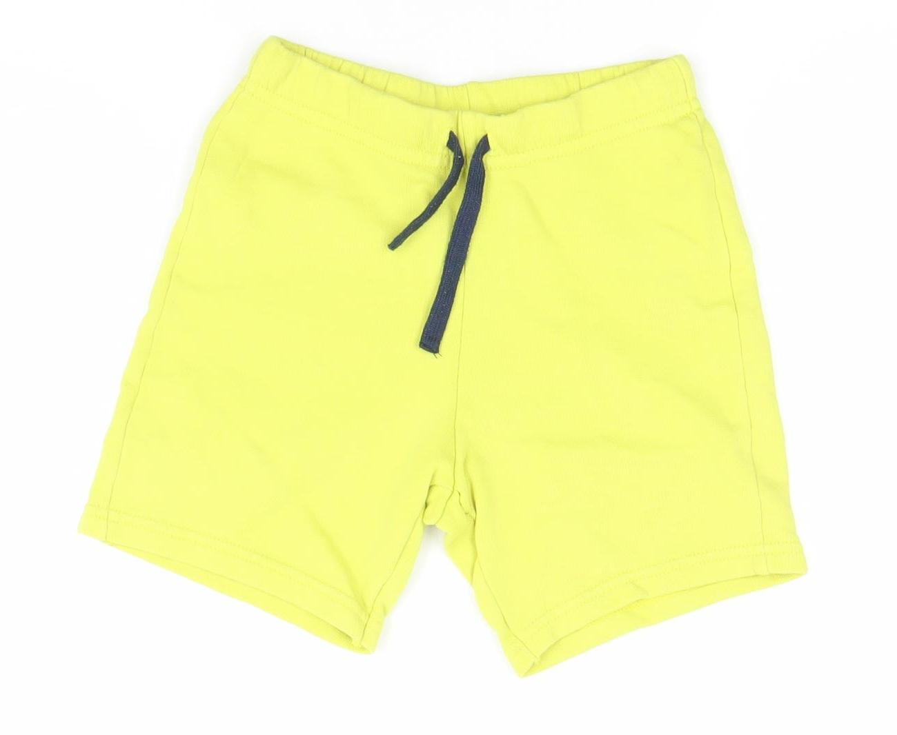 United Colors of Benetton Boys Yellow Athletic Jersey Shorts 6-8 Years