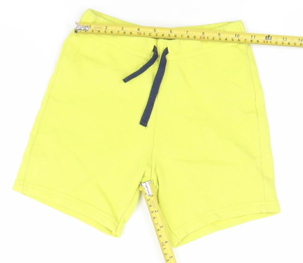 United Colors of Benetton Boys Yellow Athletic Jersey Shorts 6-8 Years