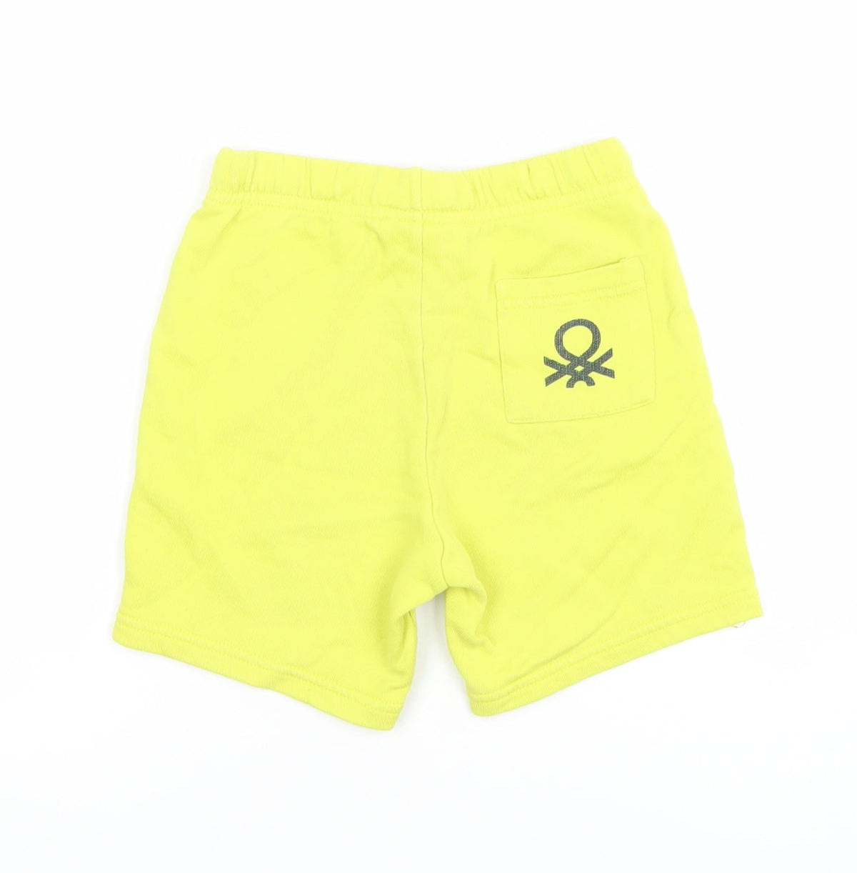 United Colors of Benetton Boys Yellow Athletic Jersey Shorts 6-8 Years