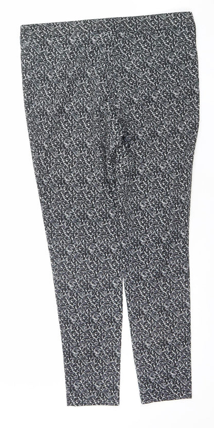 Atmosphere Women Black & White Pattern Leggings Size 12 Polyester Elastane