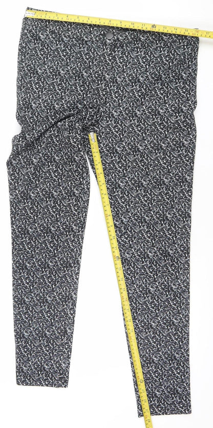 Atmosphere Women Black & White Pattern Leggings Size 12 Polyester Elastane