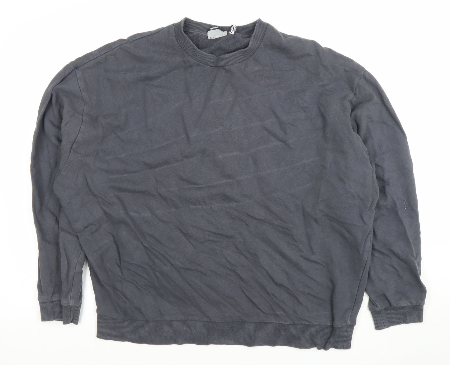 ASOS Men’s Grey Cotton Crew Neck Long Sleeve Pullover Sweatshirt Size L