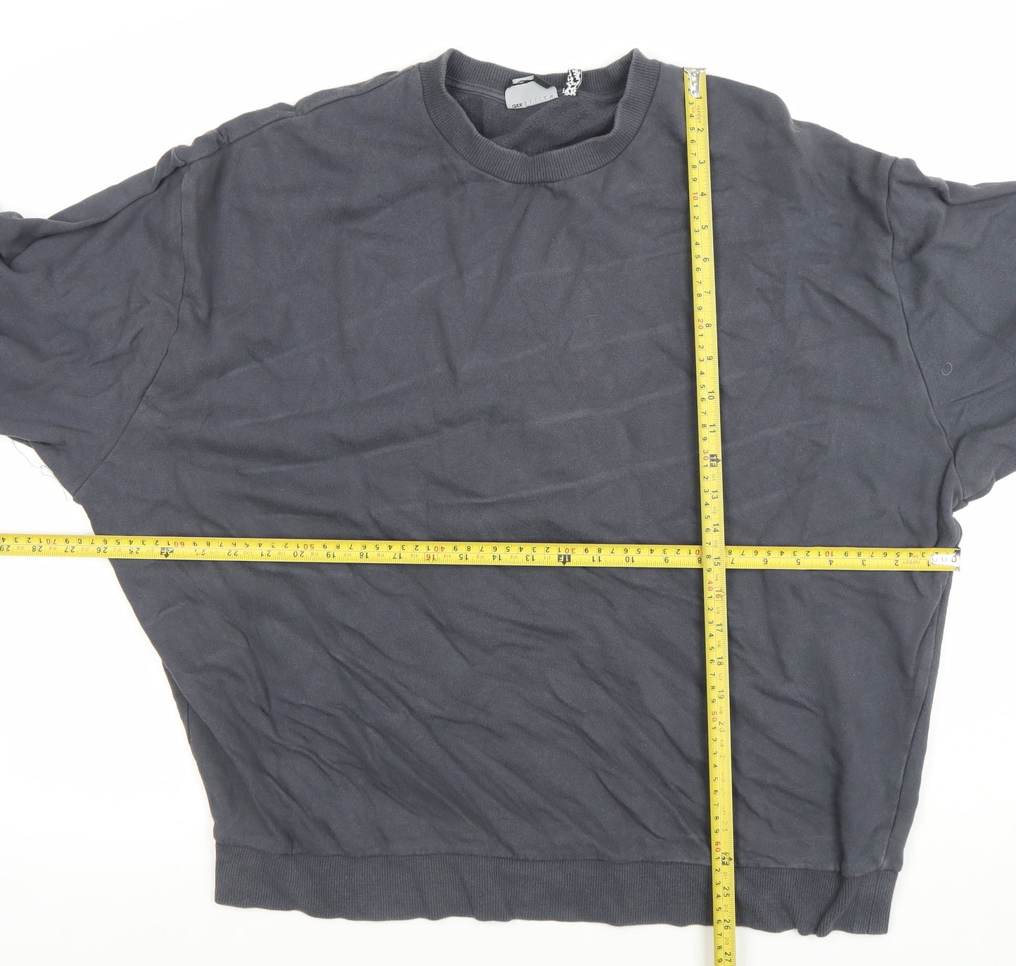 ASOS Men’s Grey Cotton Crew Neck Long Sleeve Pullover Sweatshirt Size L