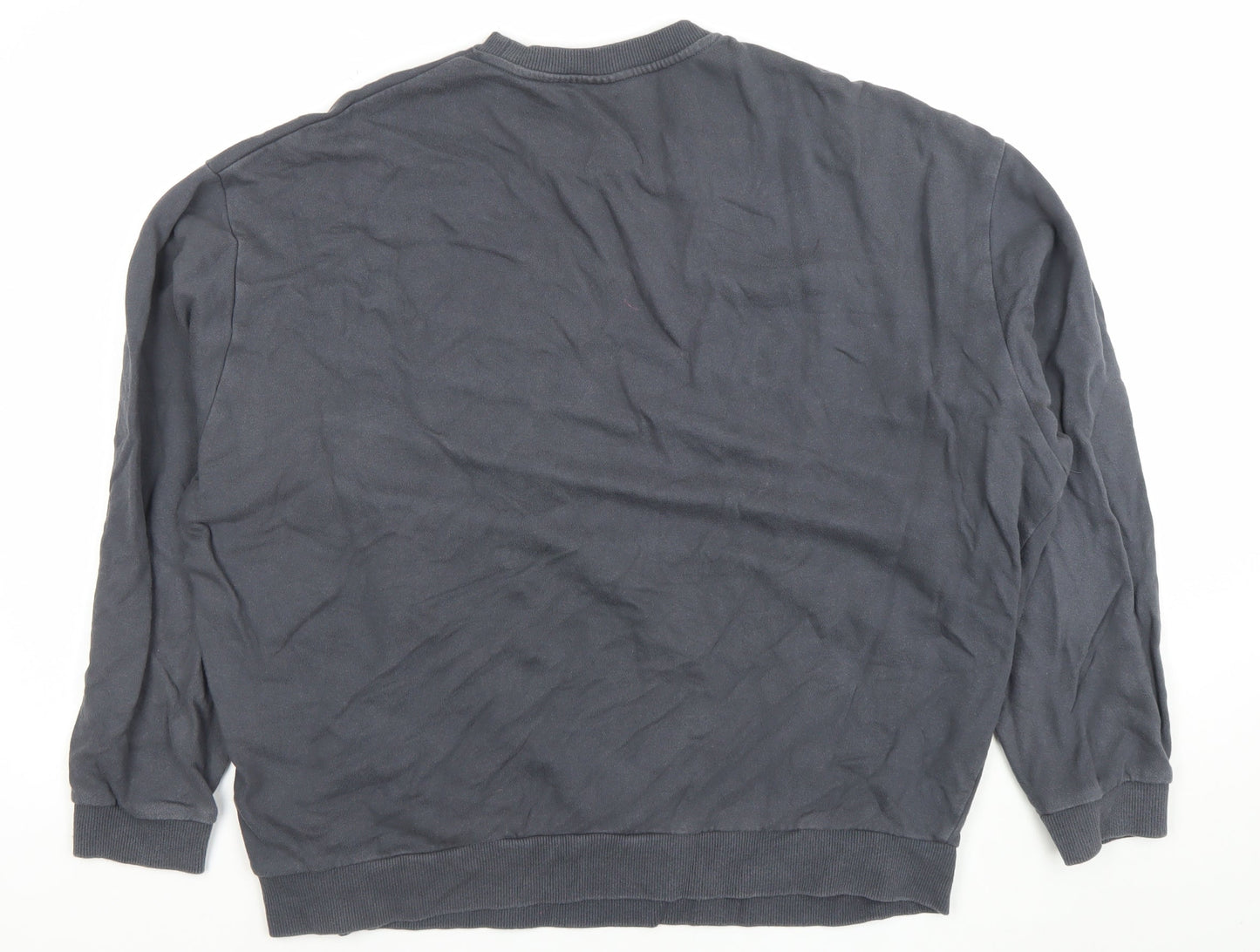 ASOS Men’s Grey Cotton Crew Neck Long Sleeve Pullover Sweatshirt Size L