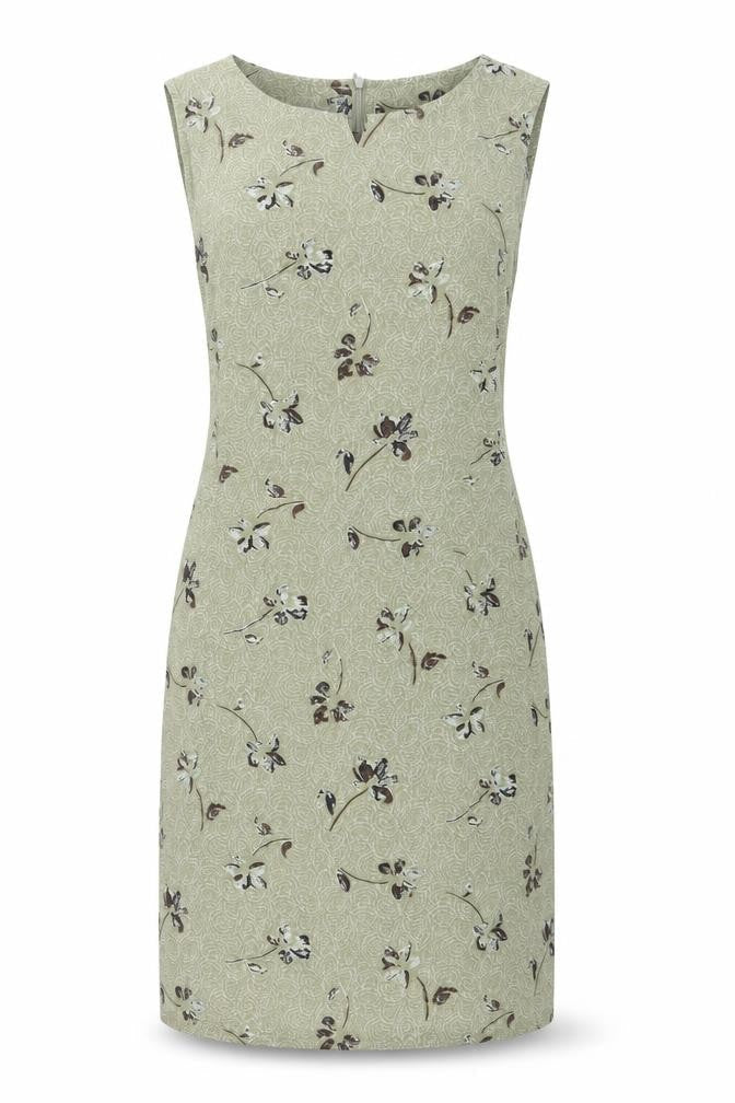Part Two Women Green Floral Viscose Sheath Dress Size 10