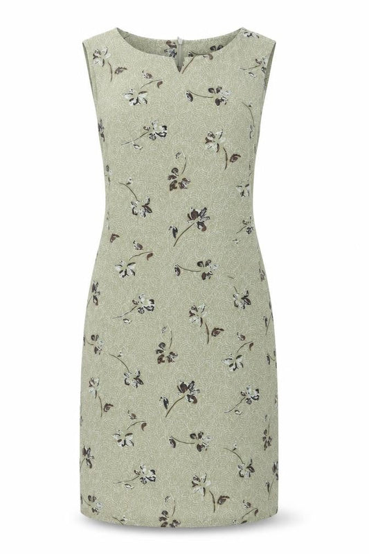 Part Two Women Green Floral Viscose Sheath Dress Size 10