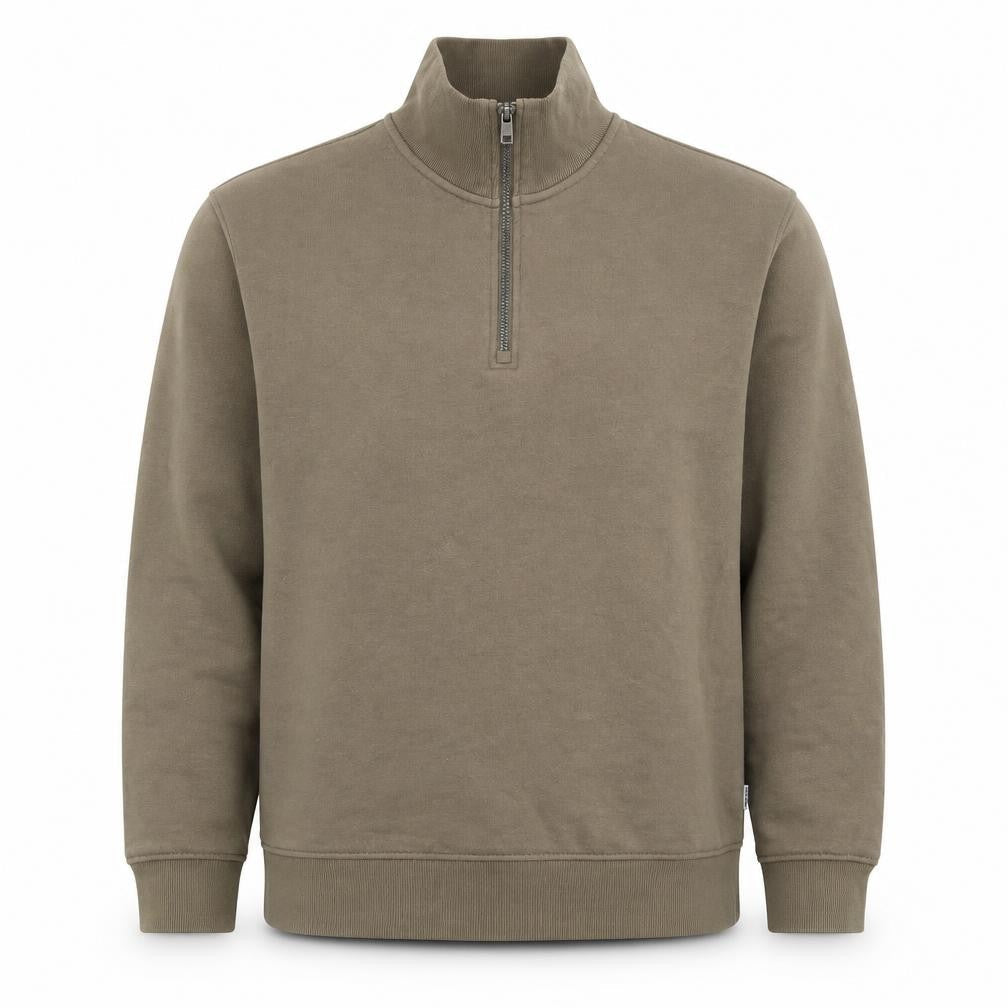 Jack & Jones Men's Brown 1/2 Zip Fleece Sweatshirt Size L