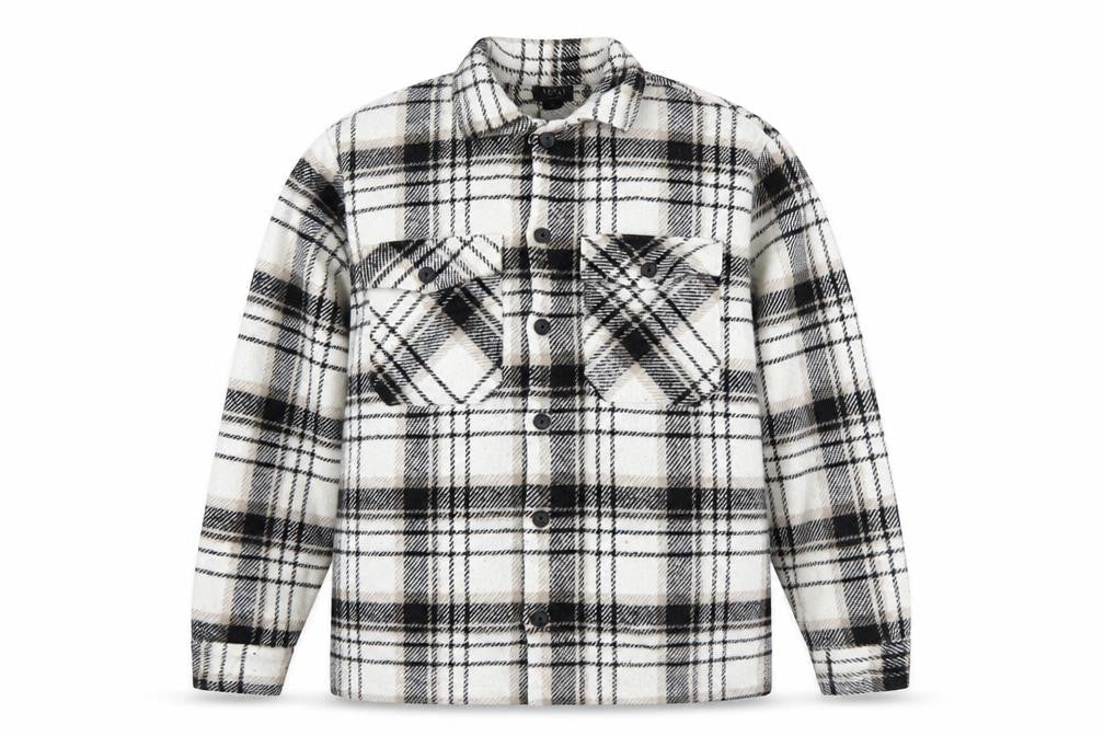 boohooMAN Men's Multicoloured Plaid Flannel Shacket L