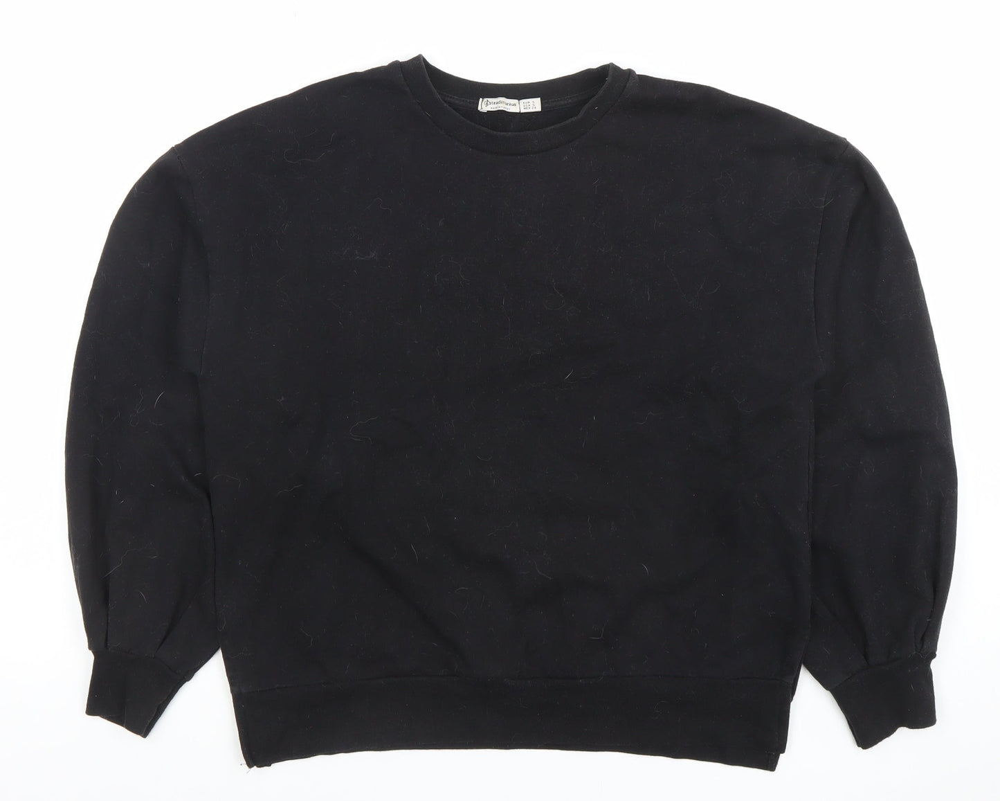Stradivarius Women Black Size S Pullover Sweatshirt