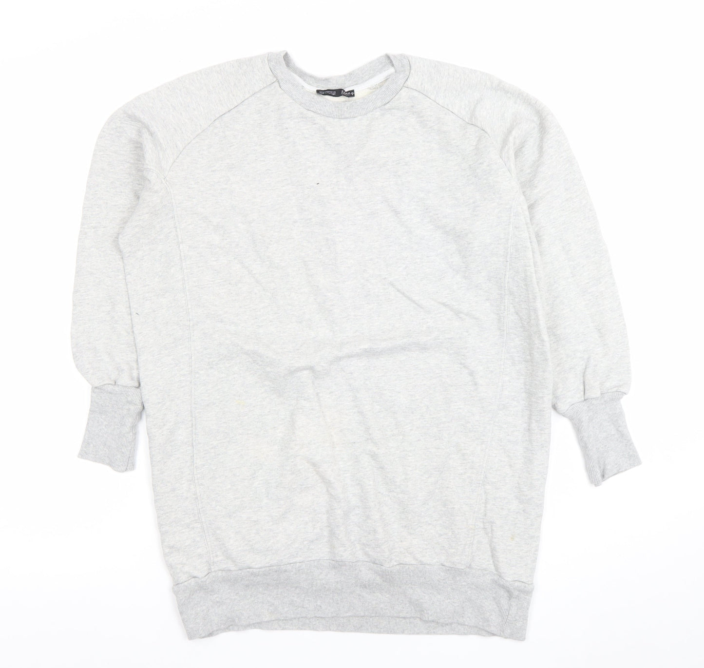 ZARA Women Grey Long Sleeve Pullover Sweatshirt Size 8