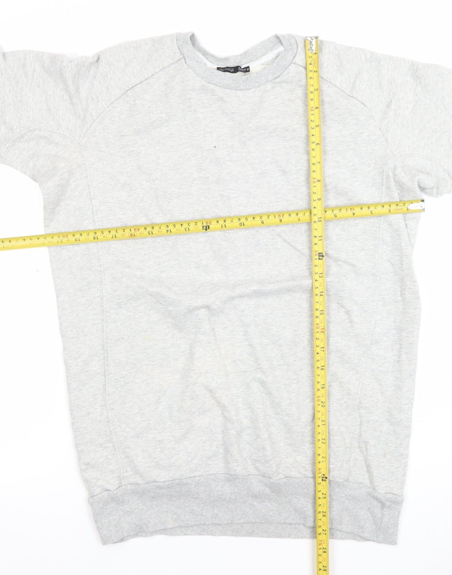 ZARA Women Grey Long Sleeve Pullover Sweatshirt Size 8