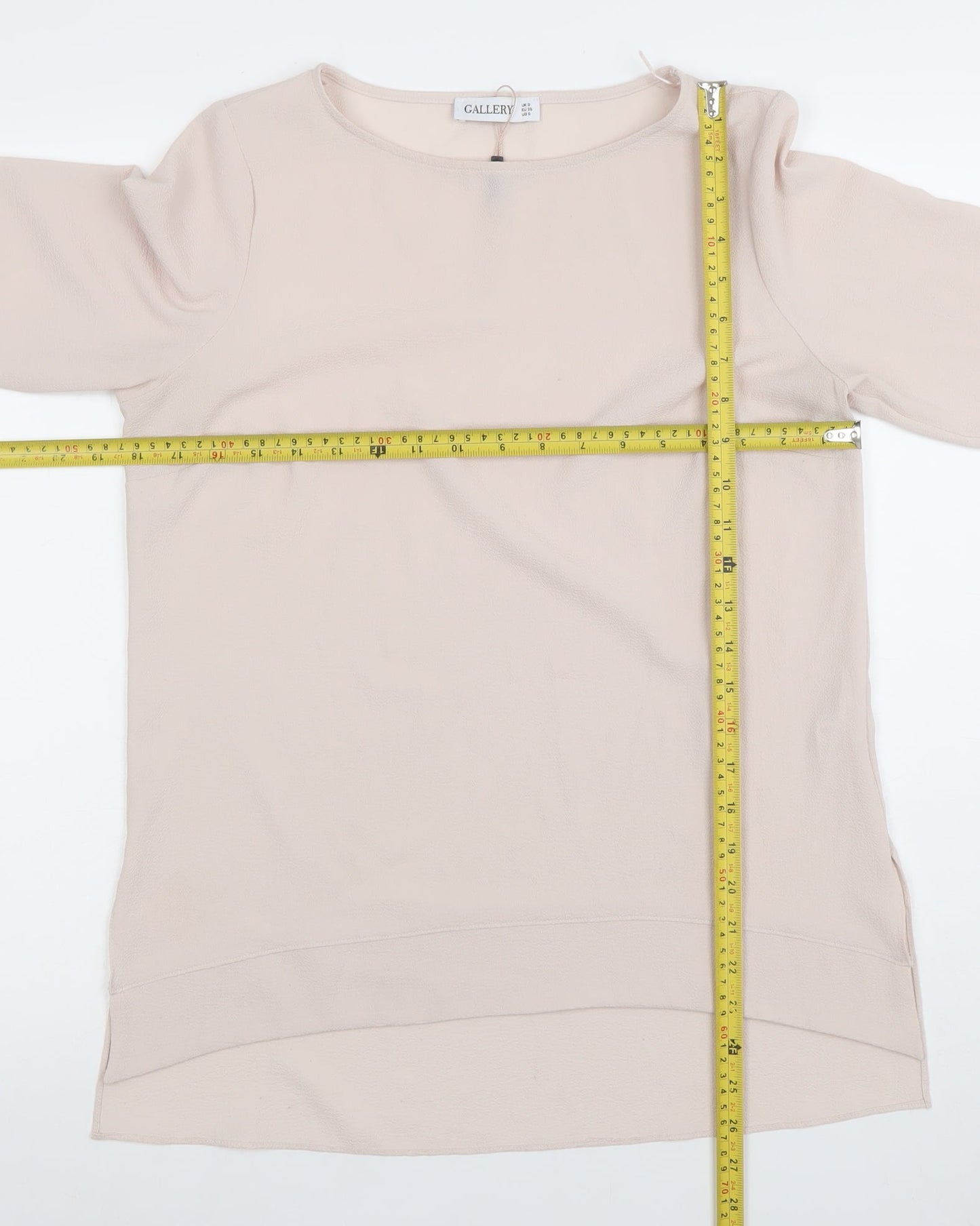 Gallery Women’s Beige Long Sleeve Basic Blouse Size S