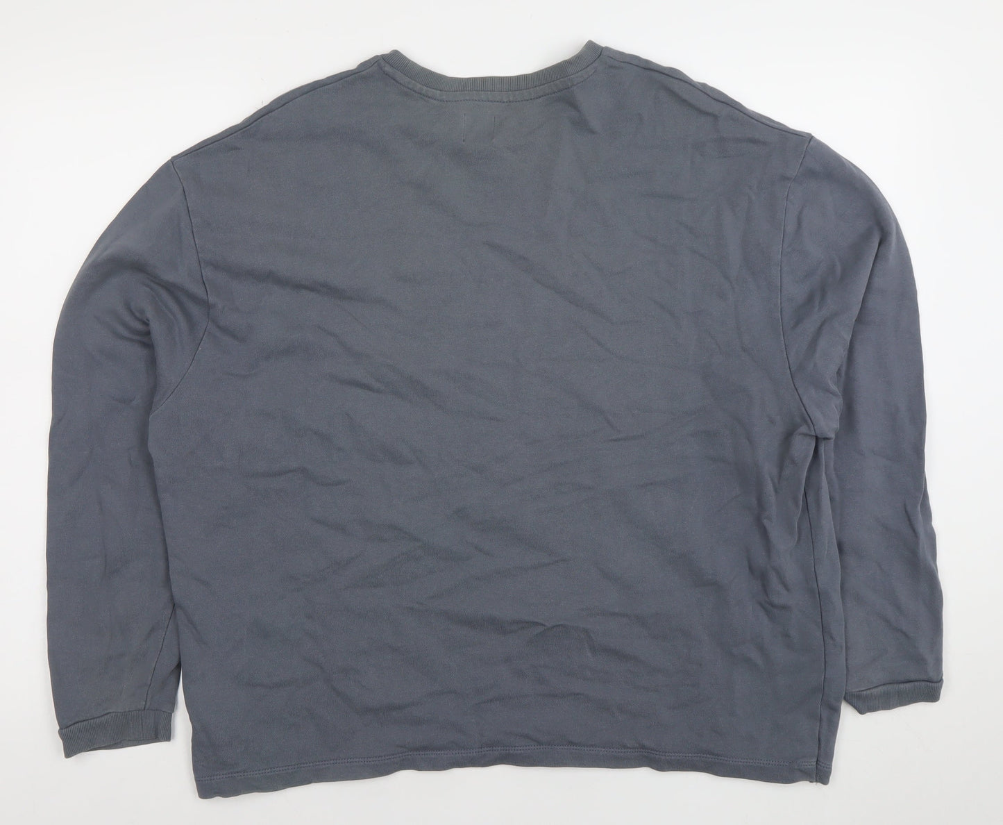 ASOS Men Blue M Crew Neck Long Sleeve Pullover Sweatshirt