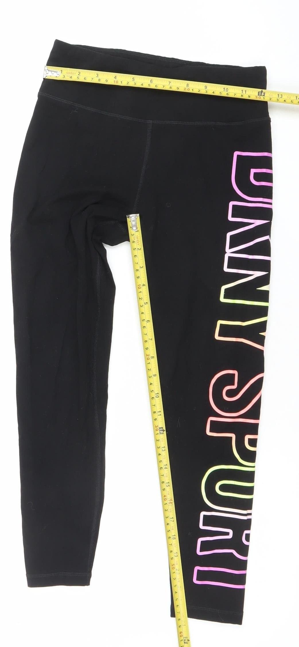 DKNY Sport Girls Black S Leggings Stretch Activewear Trousers
