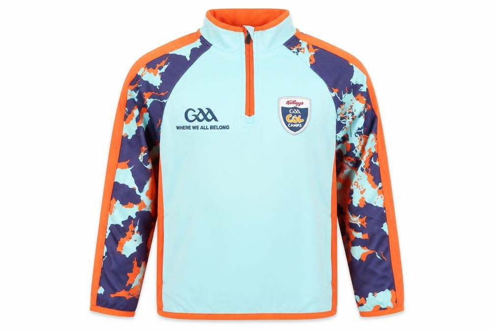 Masita Boys Blue Orange 1/4 Zip GAA Hoodie Sweatshirt Size 34