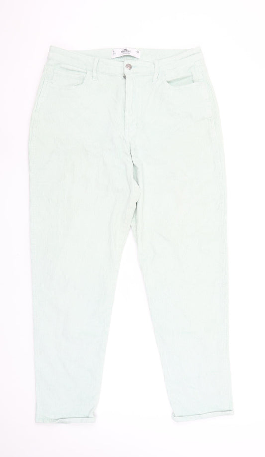 Hollister Women’s Green Corduroy Ultra High-Rise Trousers Size 15 W32