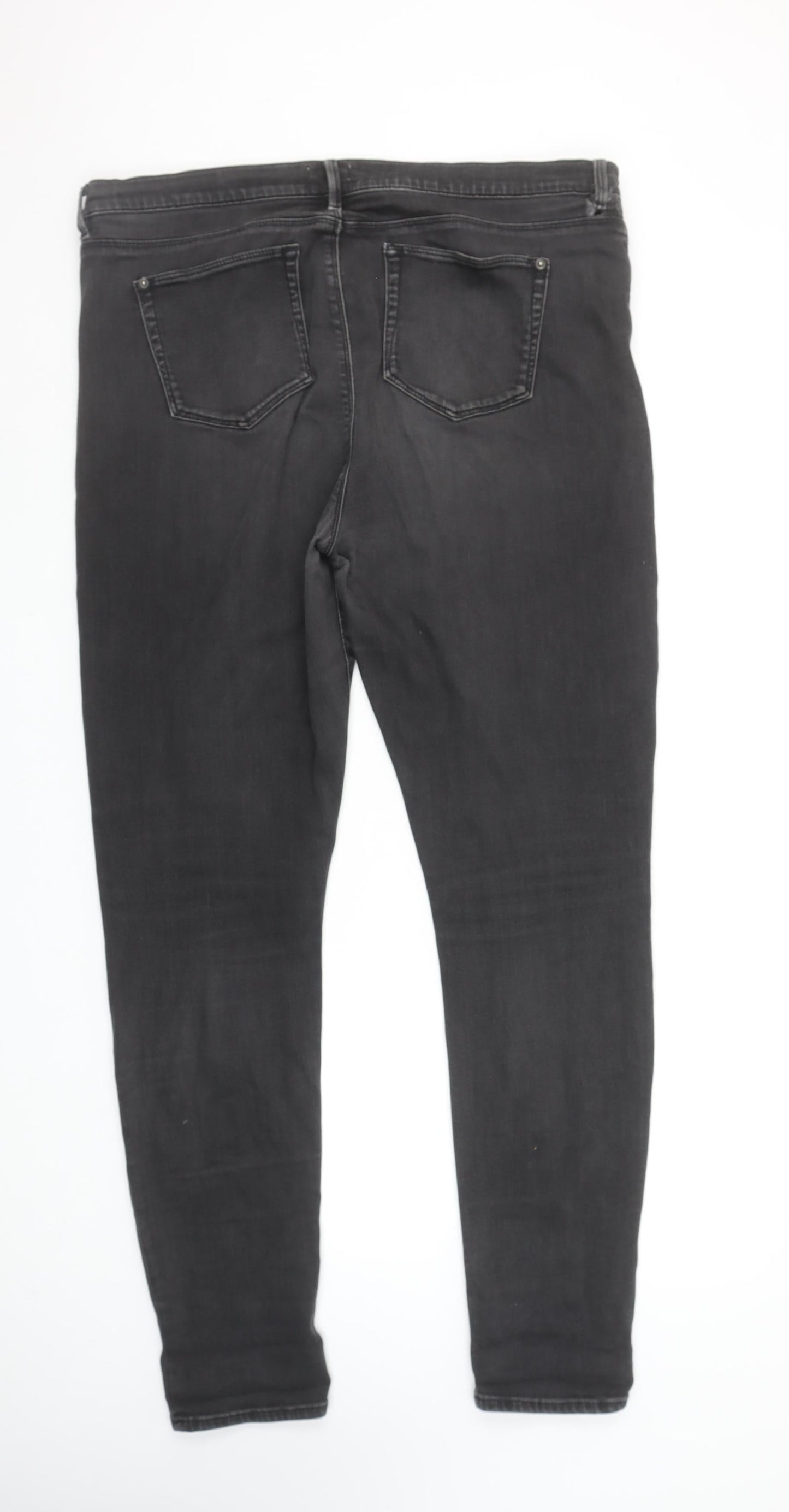 White Stuff Women's Black Skinny Jeans Size 18L Tall Stretch Denim