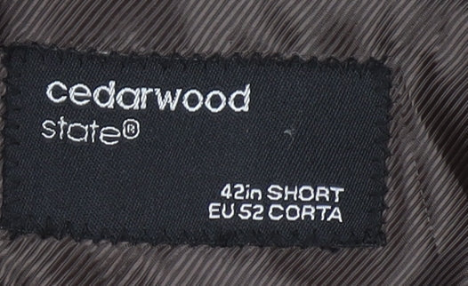 Cedarwood State Men's Brown Corduroy 42 Short Blazer Jacket