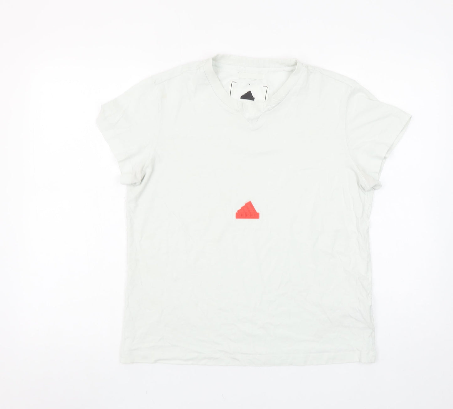 Adidas Women White Basic Short Sleeve T-Shirt Size M
