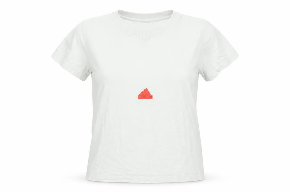 Adidas Women White Basic Short Sleeve T-Shirt Size M