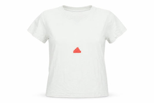 Adidas Women White Basic Short Sleeve T-Shirt Size M