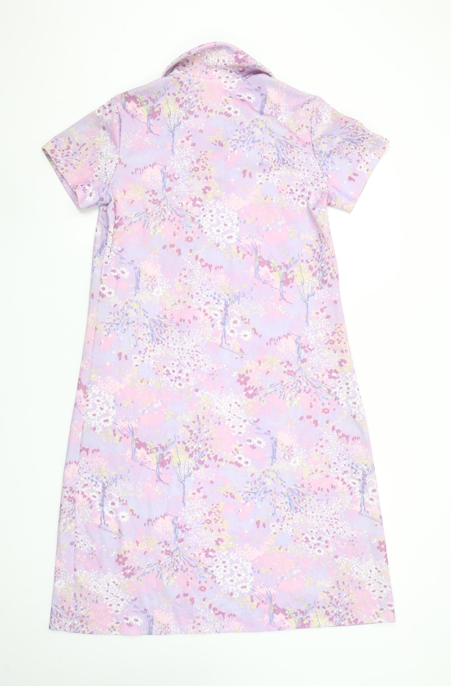 Lady Blair Women Pink Floral Collared Shift Dress Size 12