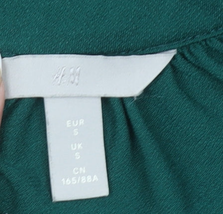 H&M Women’s Green Sleeveless V-Neck Blouse Size S