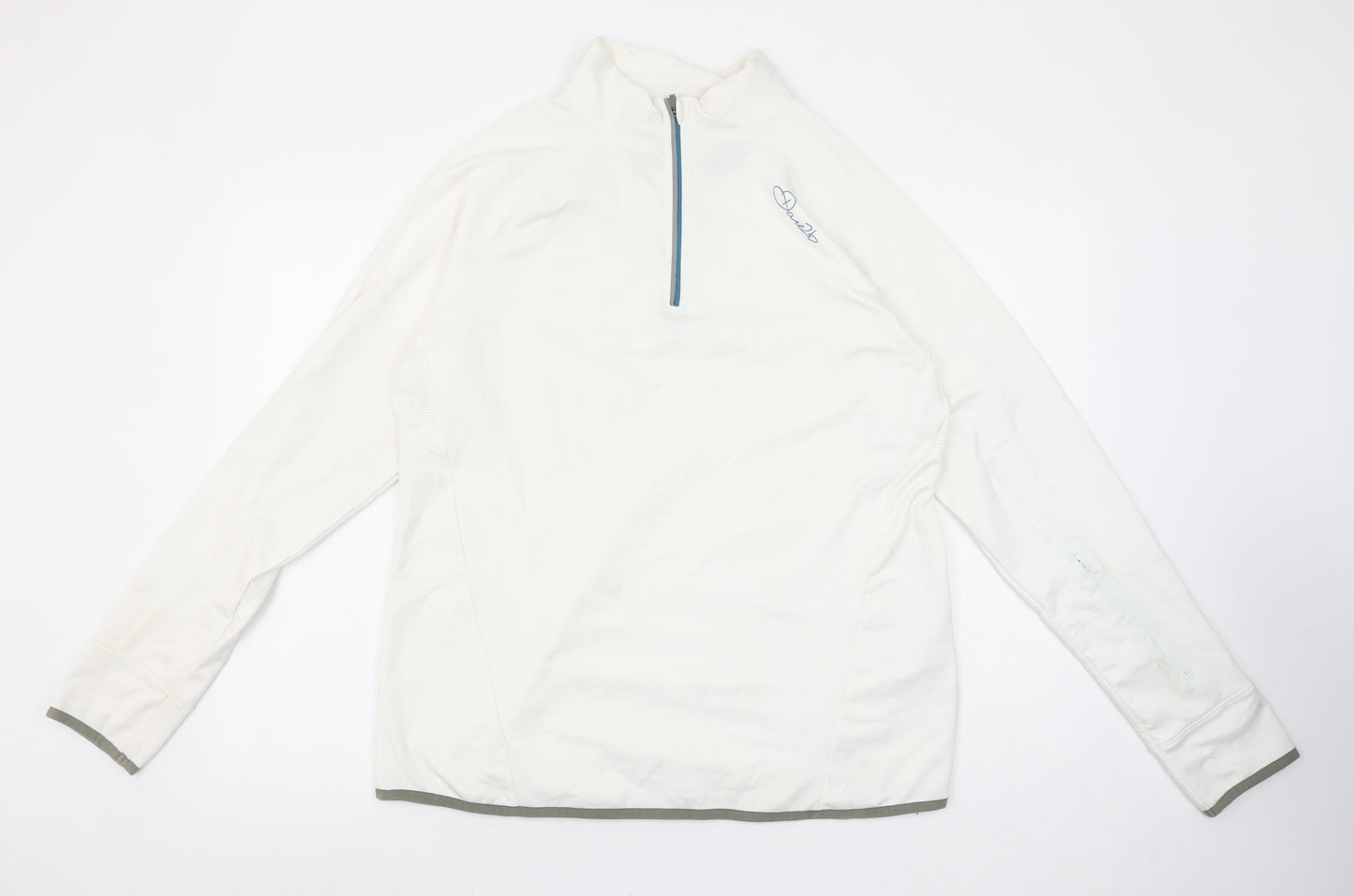 Dare 2b Women's Ivory 1/2 Zip Pullover Hoodie Size 18 Polyester Blend