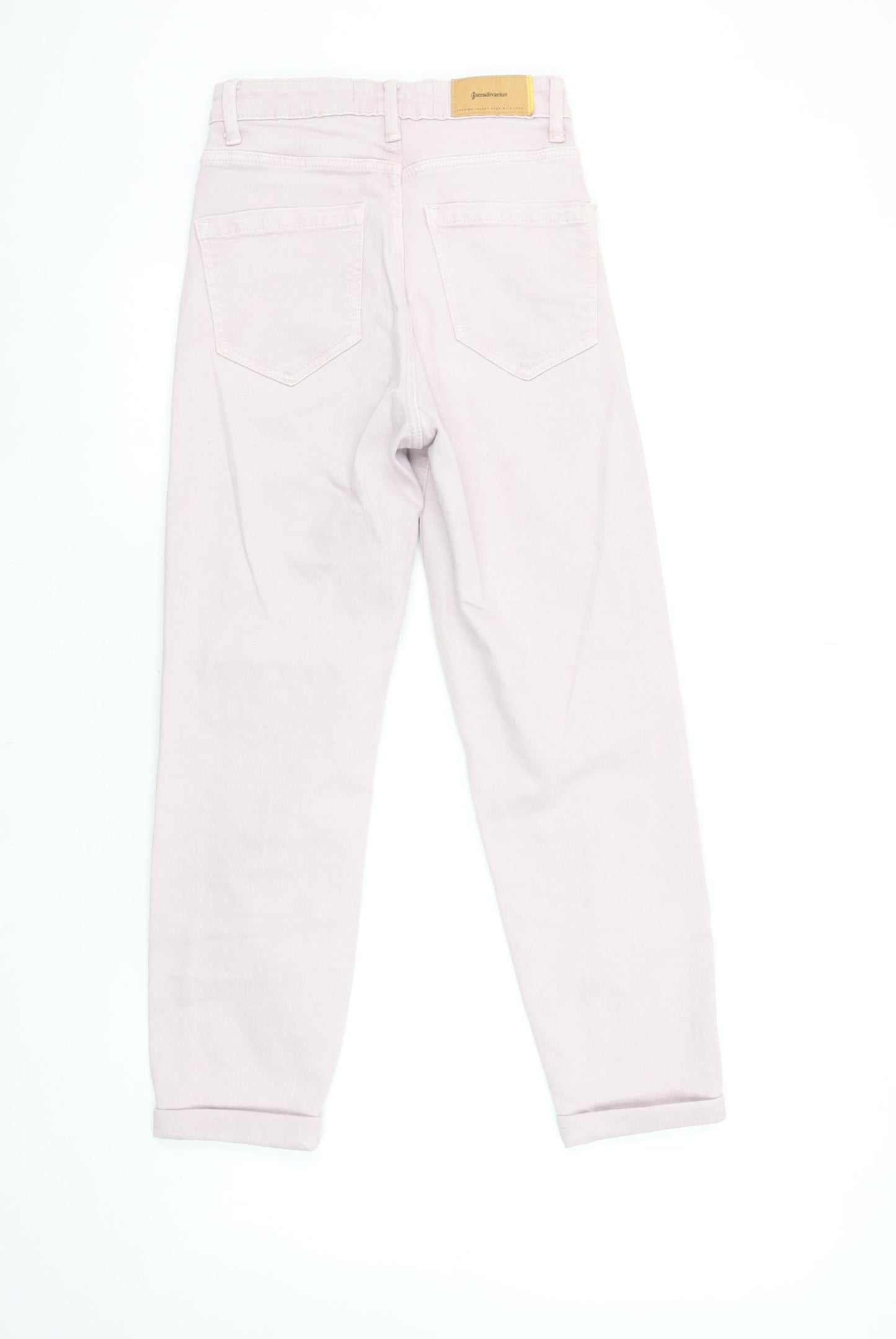 Stradivarius Women’s Pink High Rise Mom Jeans Size 8 Regular Fit