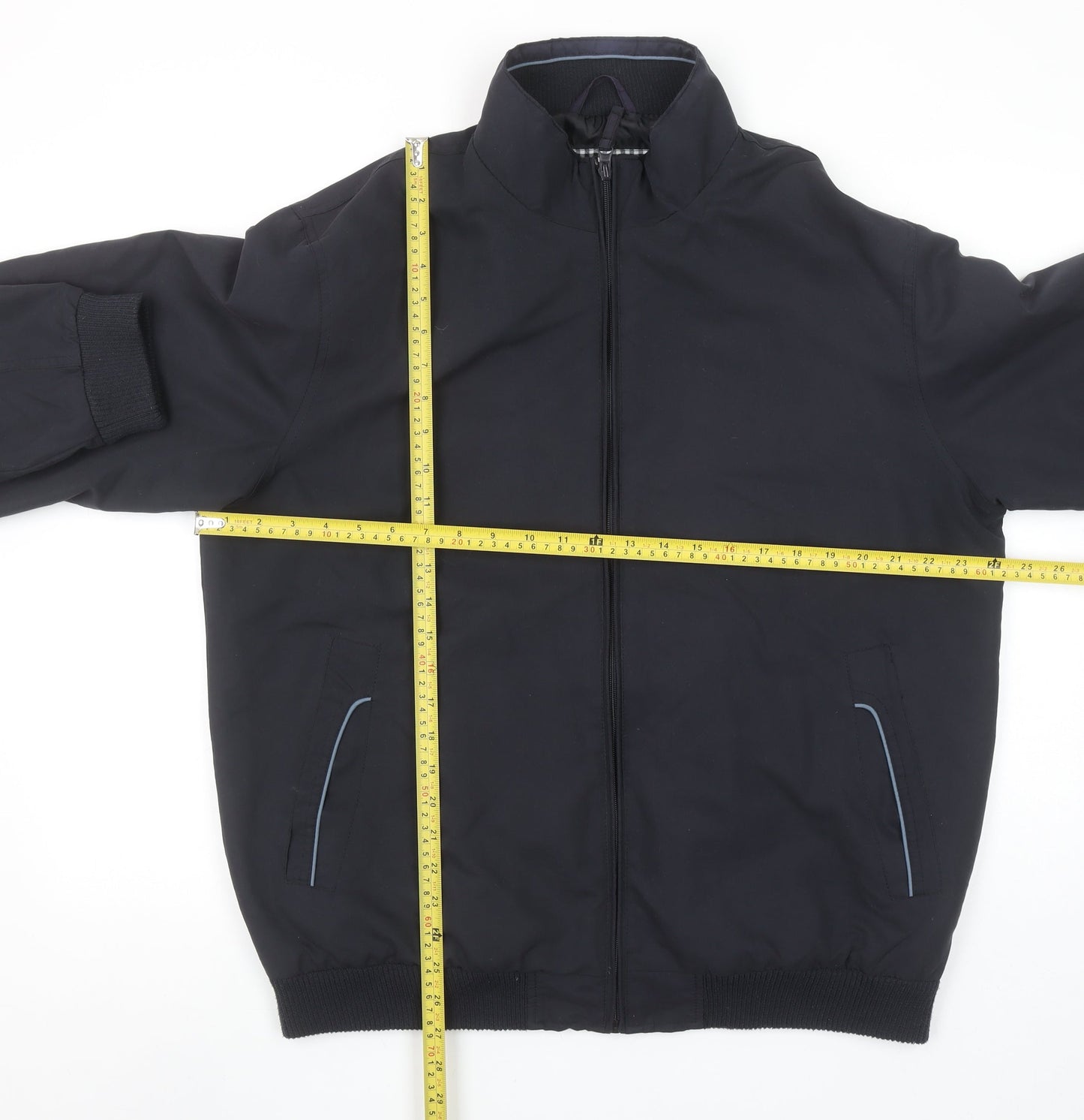Carabou Men's Navy Blue L Full Zip Lined Jacket