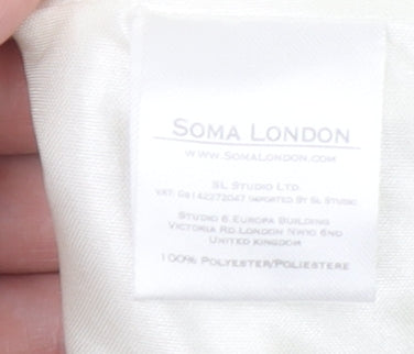 Soma London Women's Ivory Bouclé Tuxedo Blazer Jacket Size S