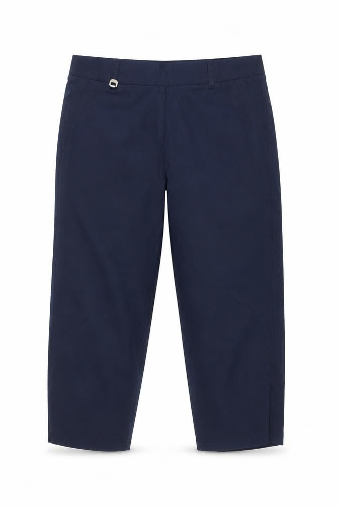Punt Roma Women’s Navy Blue Cropped Trousers Size L Cotton Blend