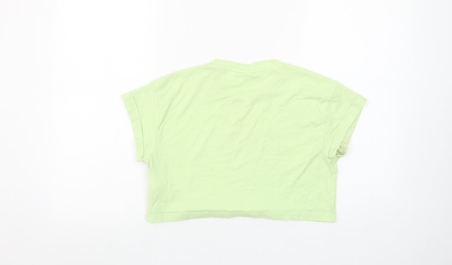 Gymshark Women's Green Cropped T-Shirt Size S Regular Fit
